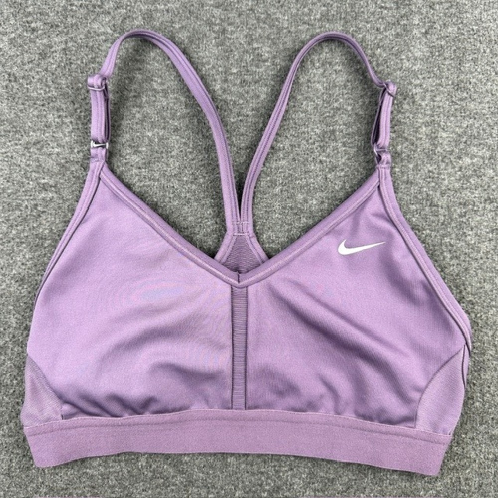 Nike Dri-FIT Indy Light Support Padded Sports Bra Purple CZ4456-574 Womens Small